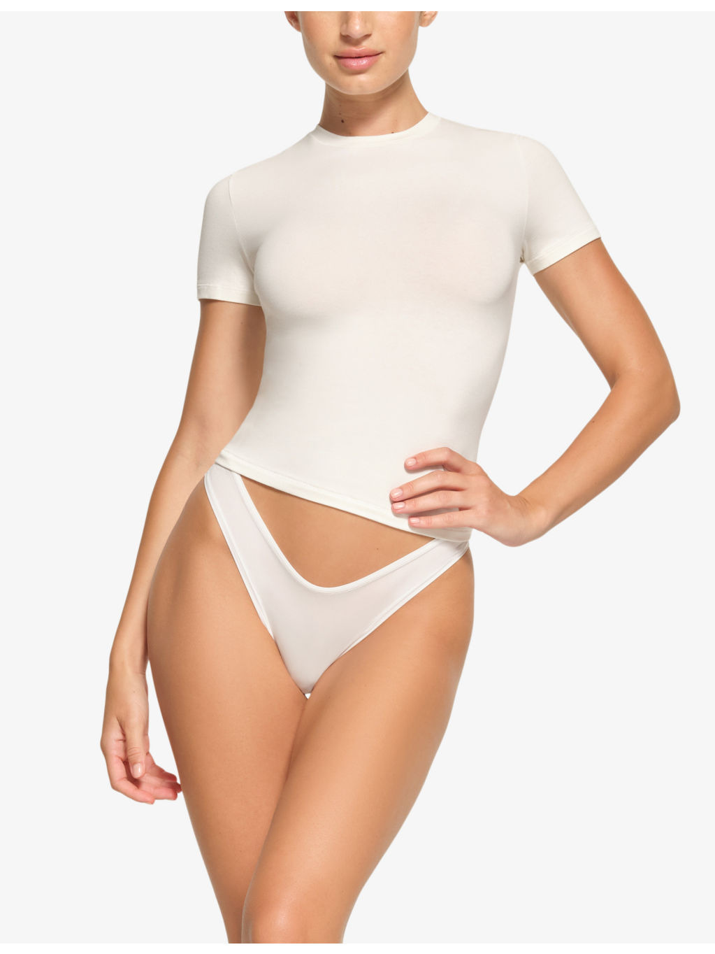 Short-sleeved slim-fit stretch-cotton T-shirt - 2