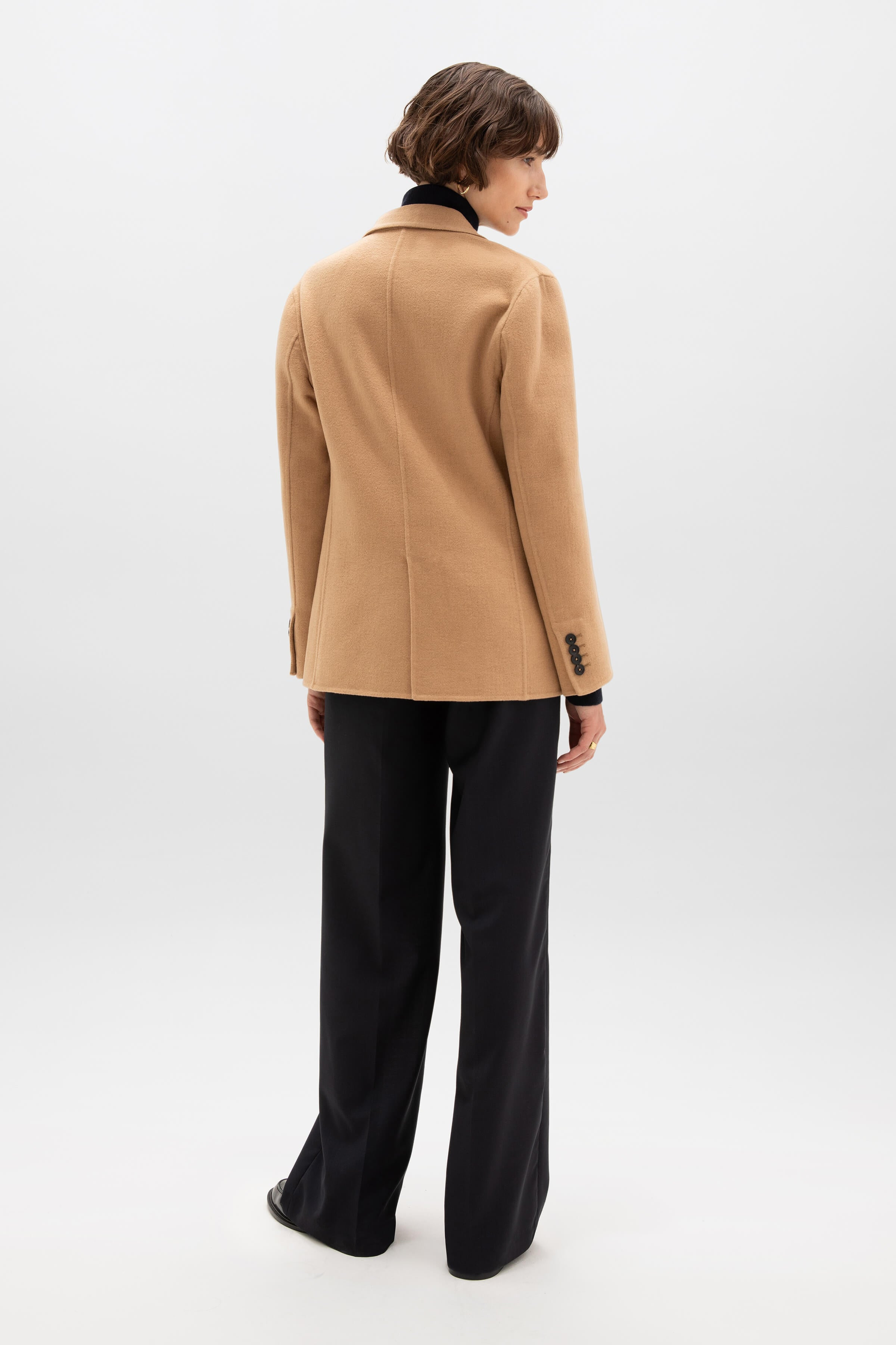 Classic Camel Cashmere Blazer - 5