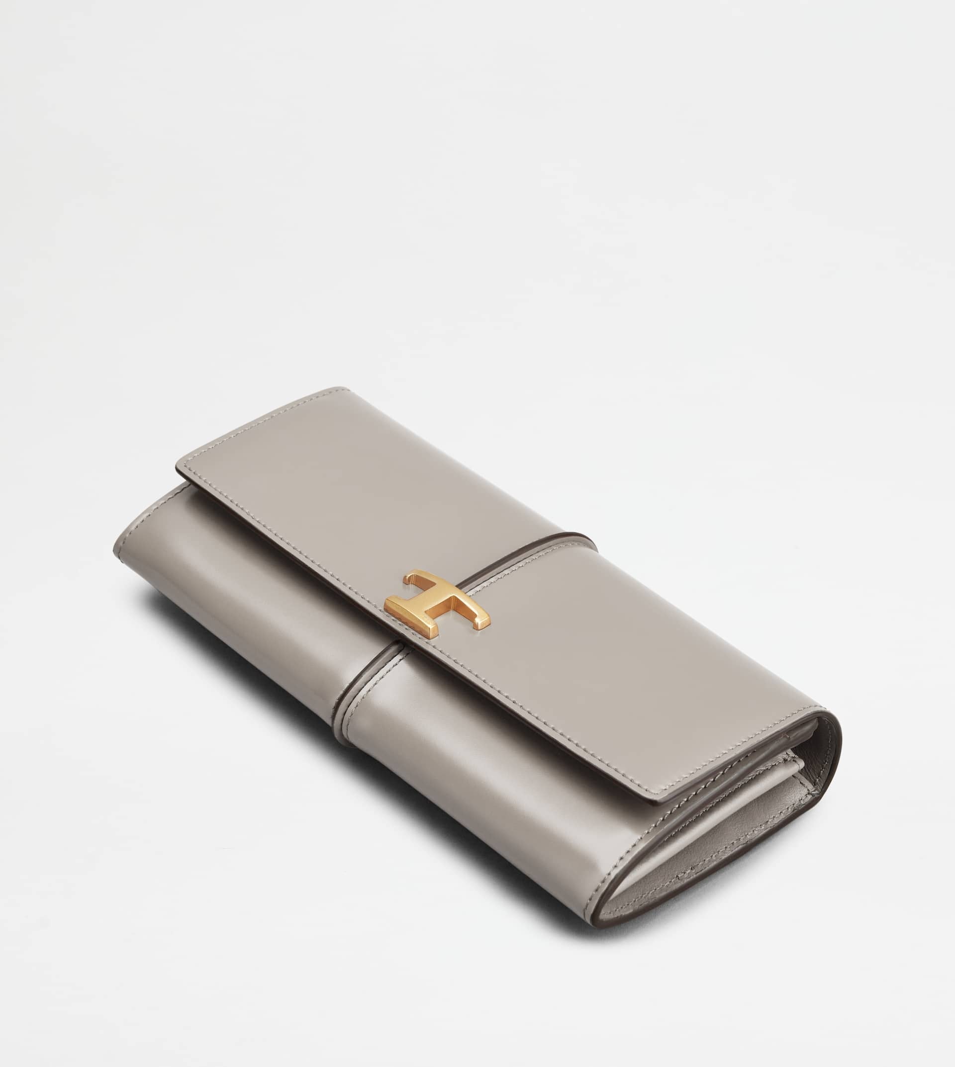T TIMELESS WALLET IN LEATHER - GREY - 4