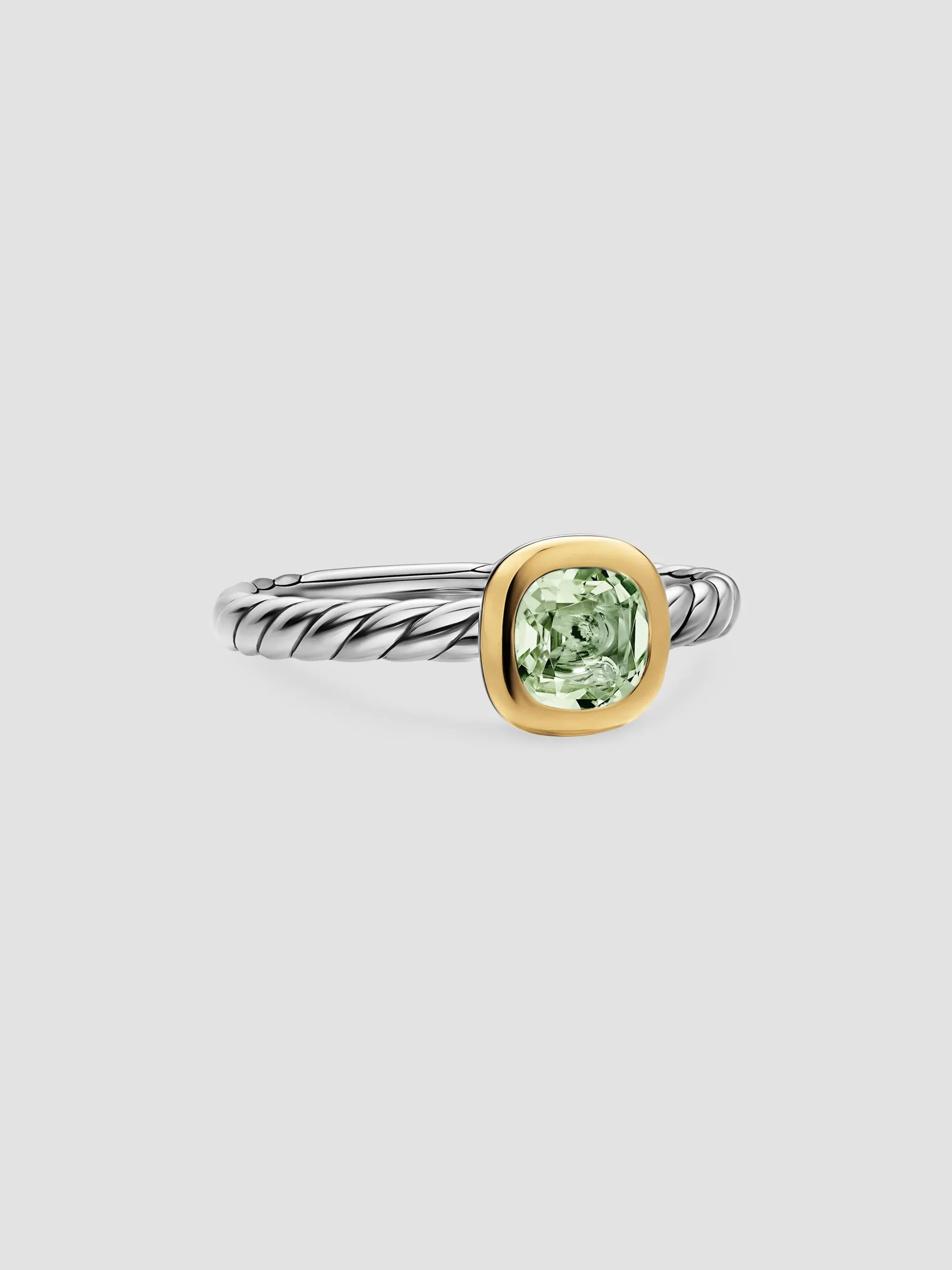 Women's DY Mercer Color Cable Ring in Sterling Silver - New Prasiolite - 1