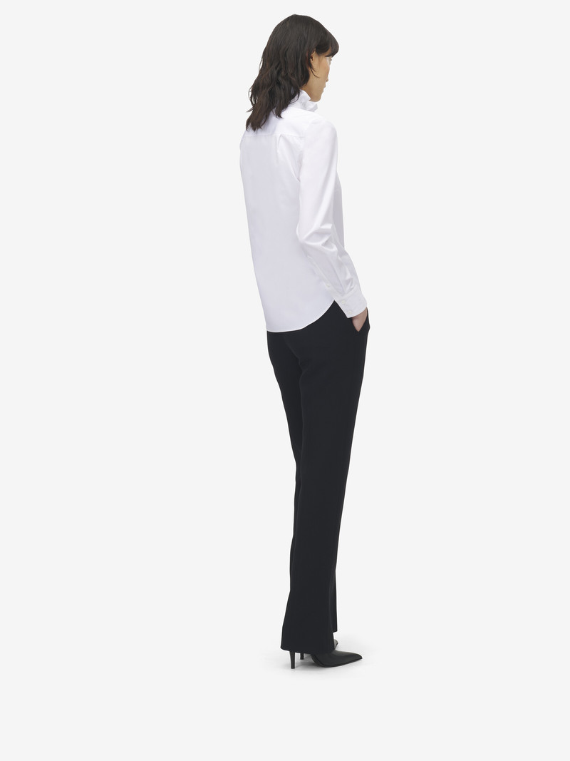 Ruffle Neck Poplin Shirt 5