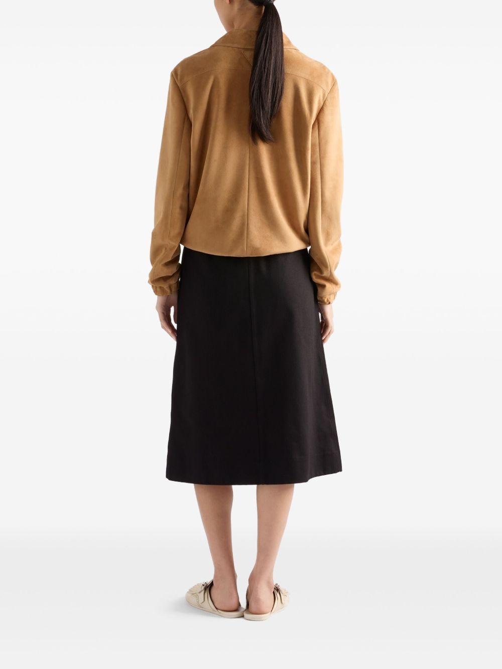 suede blouson jacket - 3