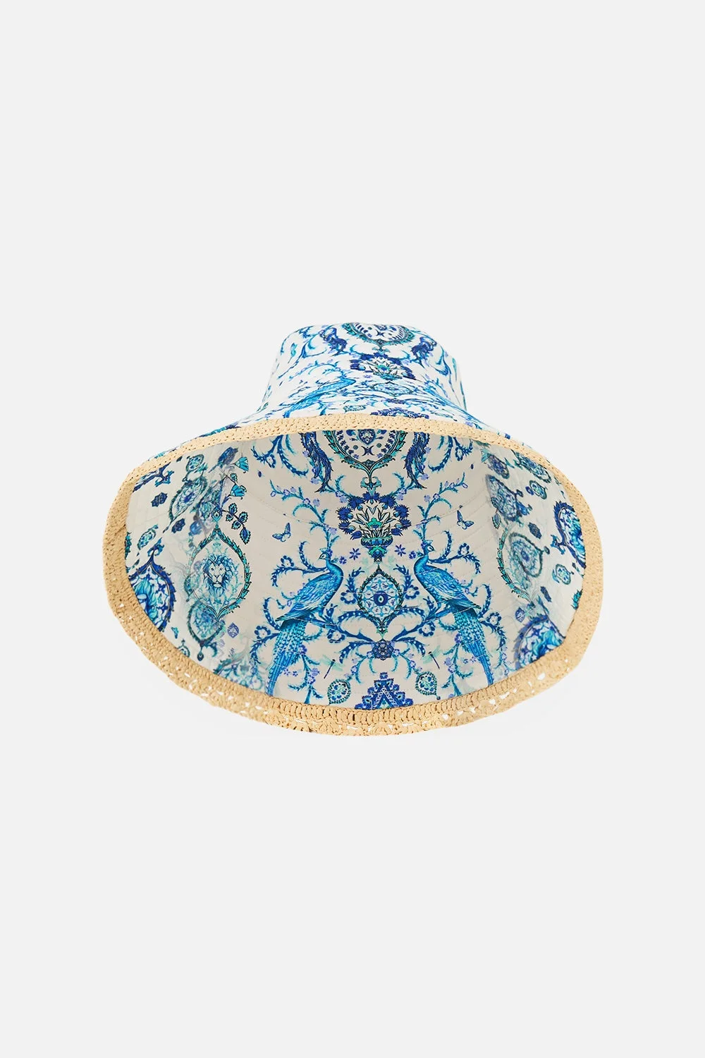 WIDE BRIM BUCKET HAT WITH TRIM - 1