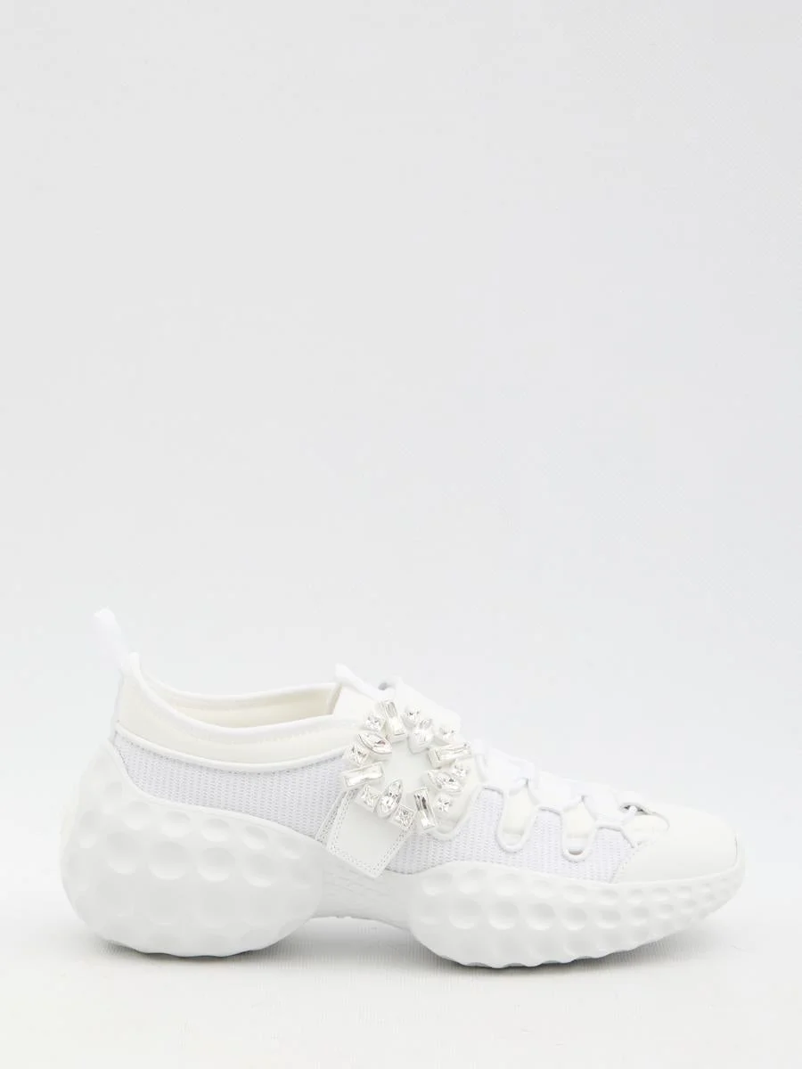 Roger Vivier Sneakers With Crystal-Embellished Buckle - 1