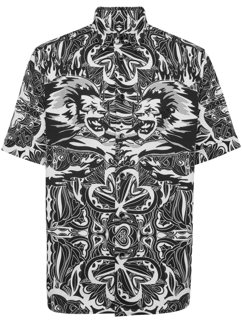 graphic-print cotton shirt - 1