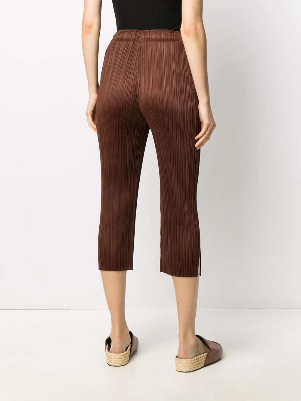 cropped pleated trousers - 4