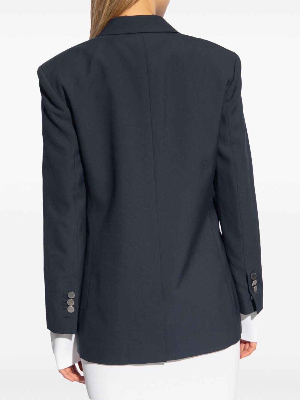 shoulder-pads double-breasted blazer - 4