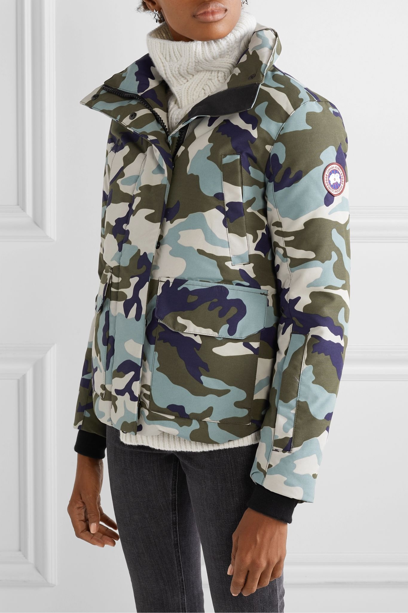 Blakely camouflage-print hooded shell down jacket - 6