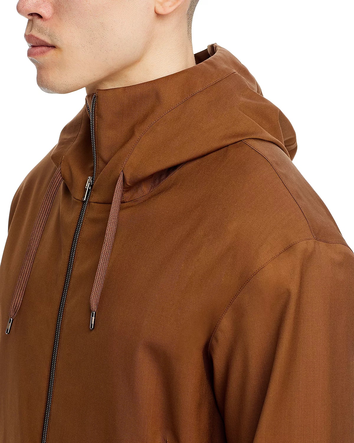 Hooded Zip Front Jacket - 6
