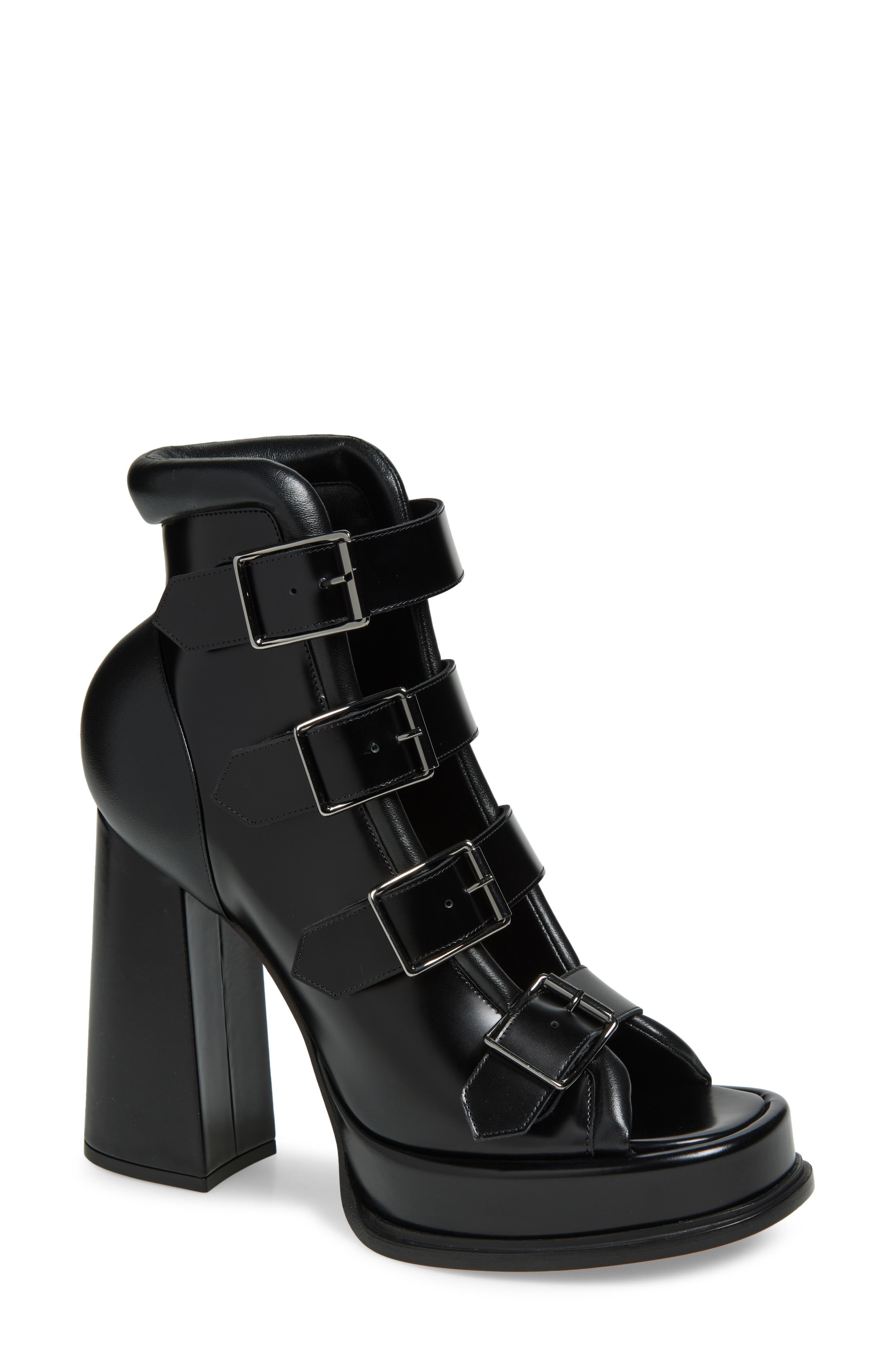 McQueen Platform Cage Sandal in Black/Brunito at Nordstrom - 1