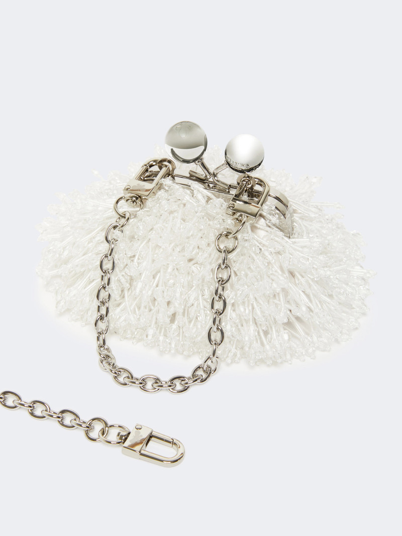 Satin and sequin Nano Pasticcino Bag - WHITE 3