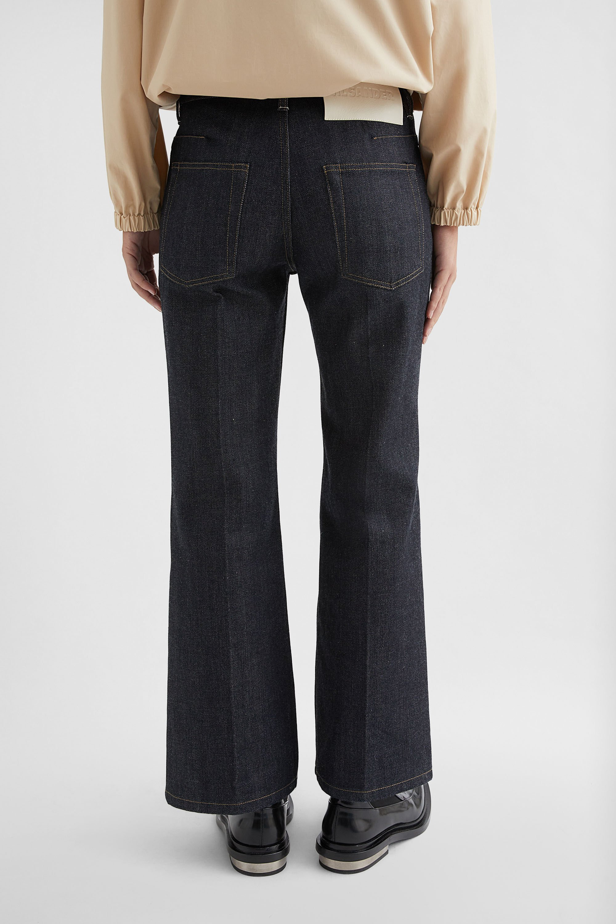 Flared Denim Trousers - 7