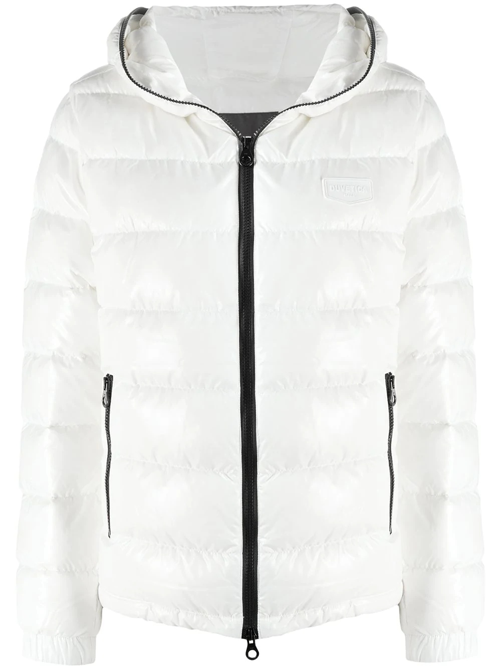 Kumadue logo patch puffer jacket - 1