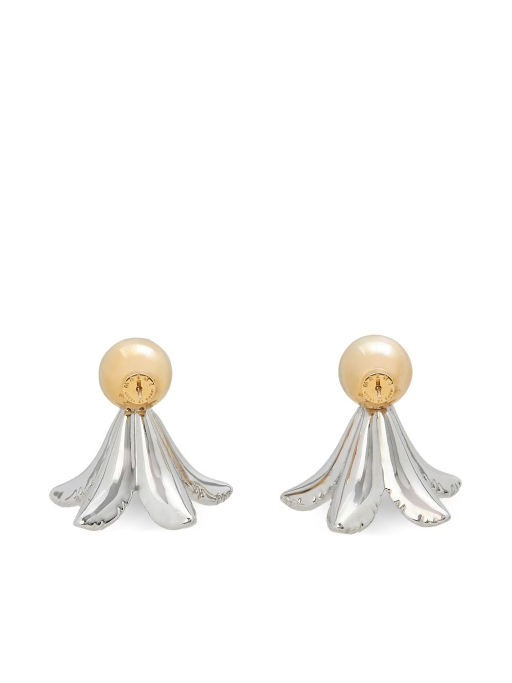 two-tone brass earrings - 2