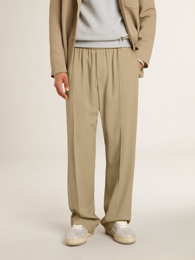 Golden Goose Men's travertine-colored joggers outlook