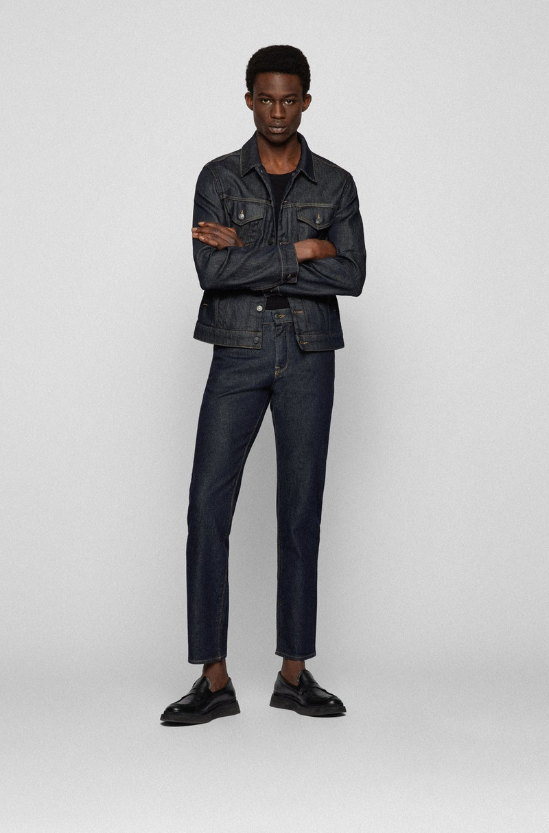 BOSS REGULAR-FIT JEANS IN DARK-BLUE COMFORT-STRETCH DENIM outlook