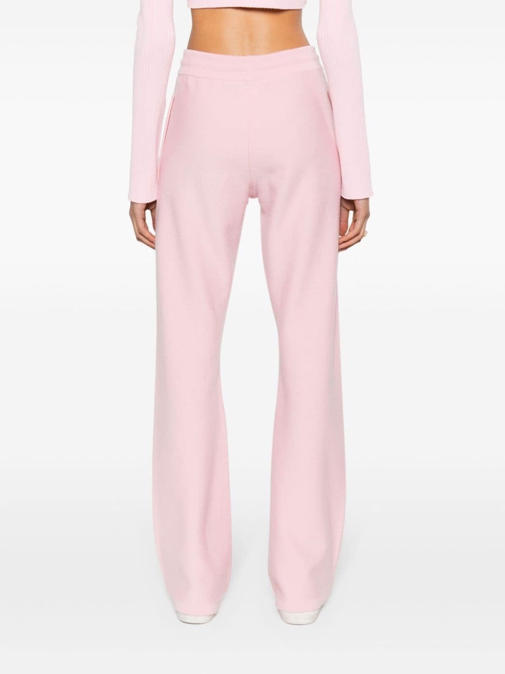 Medusa ribbed-knit flared trousers - 4