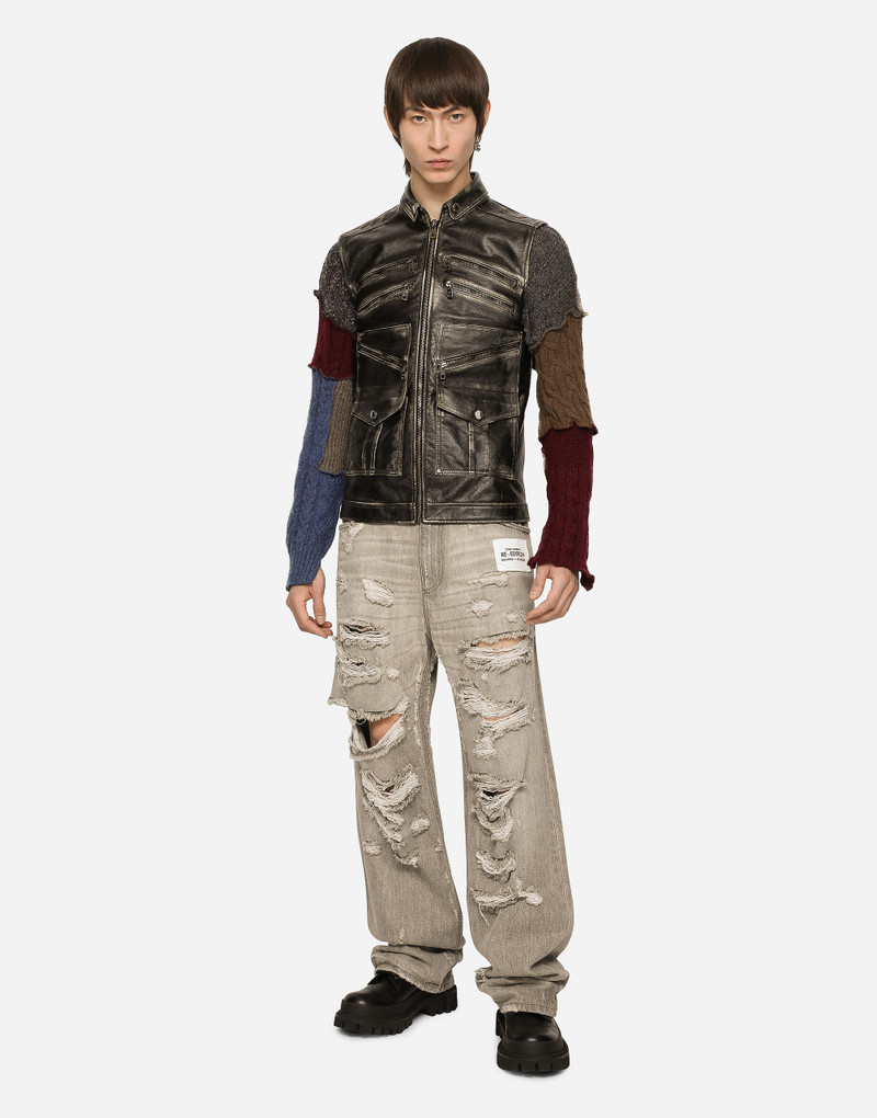 Dolce & Gabbana Bullskin multi-zip vest outlook