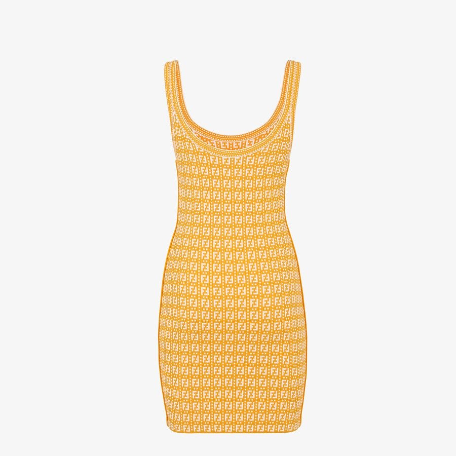 Orange viscose dress - 2