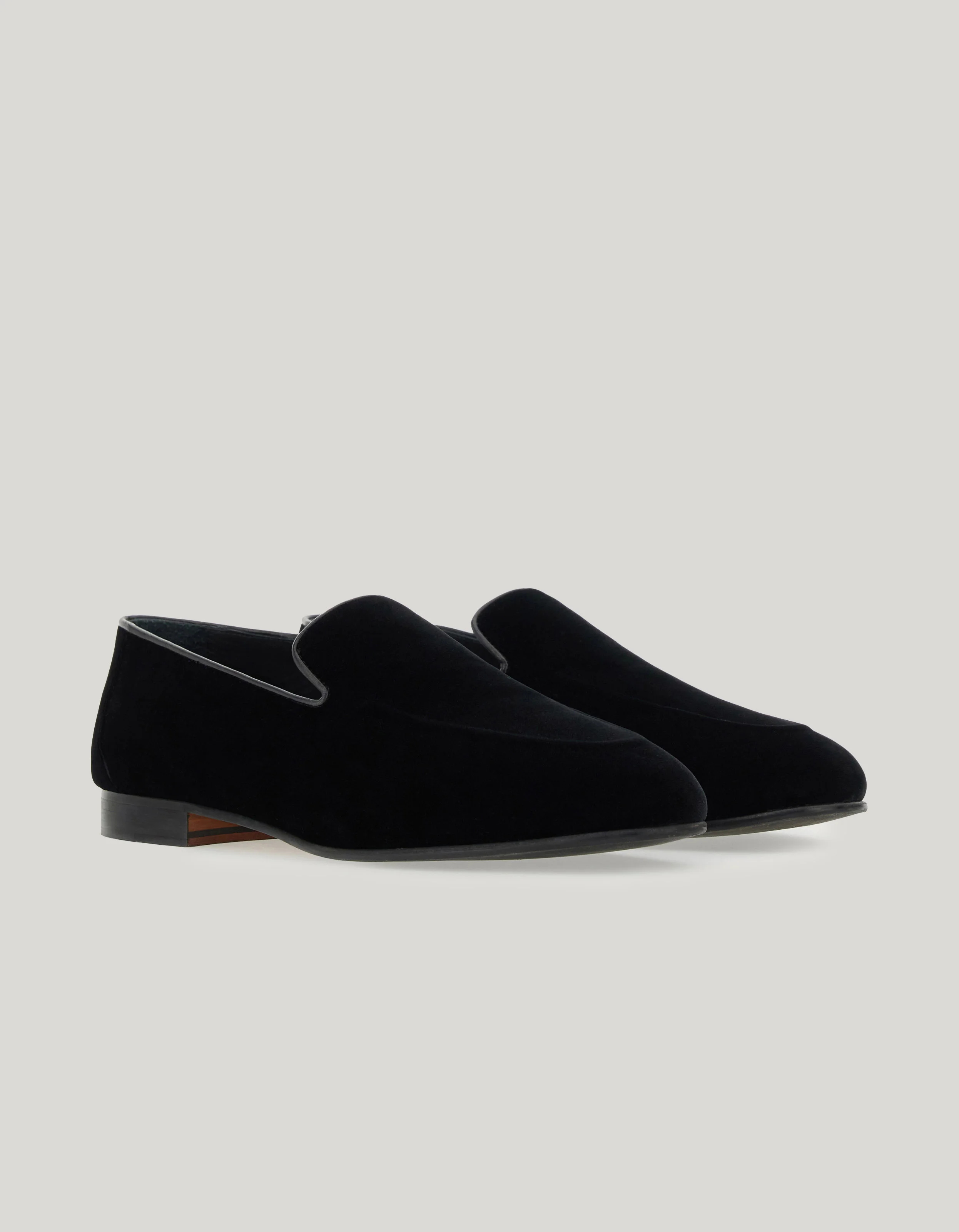 DOUBLE BLACK VELVET SLIP-ONS - 1