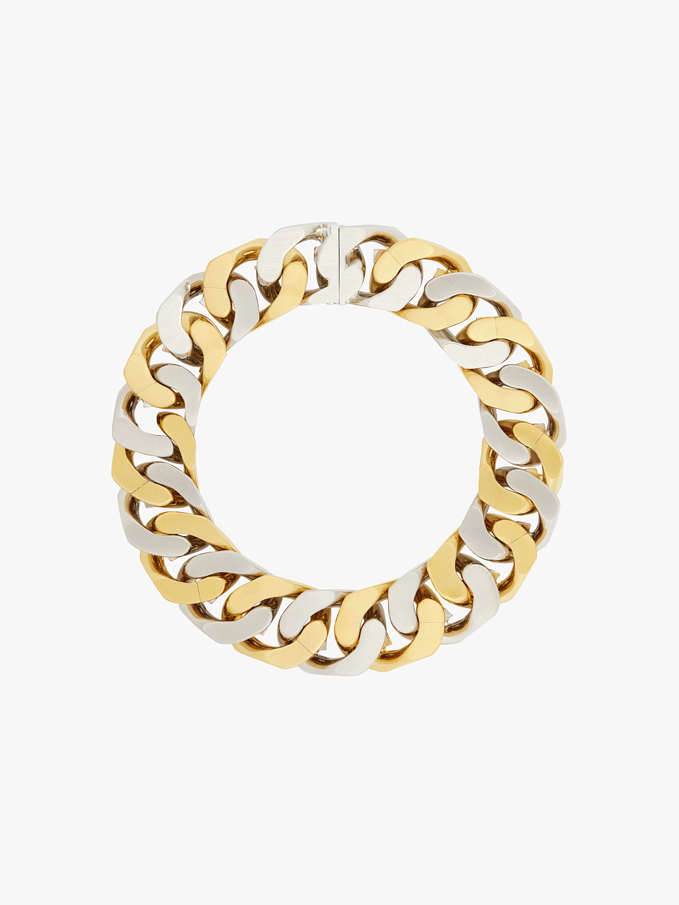 G CHAIN NECKLACE IN TWO TONE METAL - 2