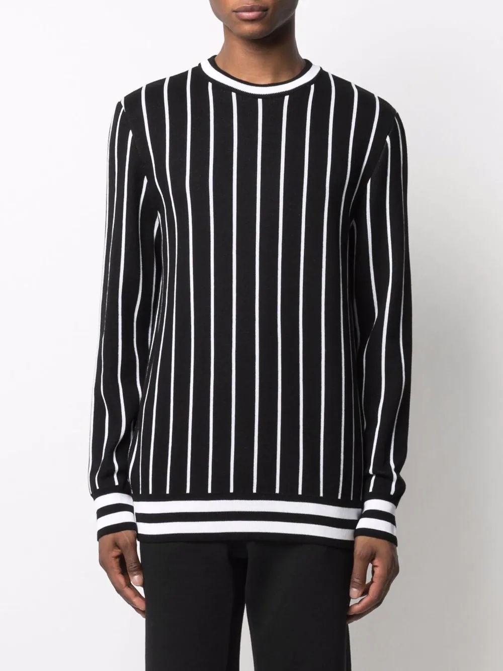 vertical-stripe sweatshirt - 3