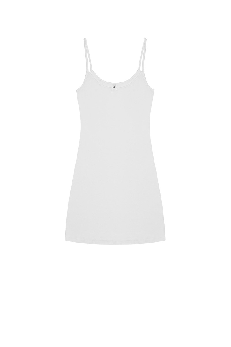 The Tank Dress: Cotton Jersey White 1