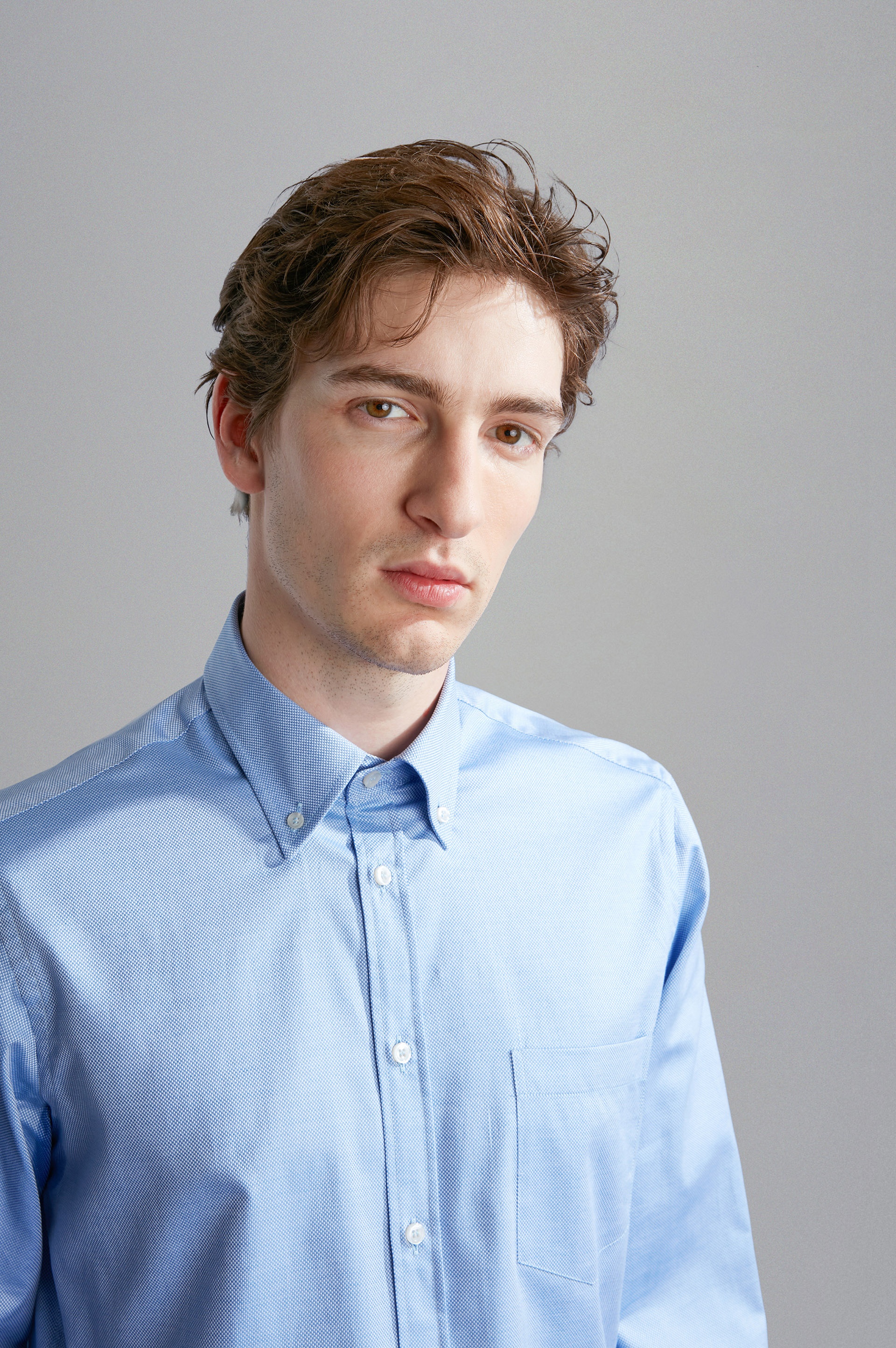 COTTON SHIRT WITH MICRO-PATTERN - 4