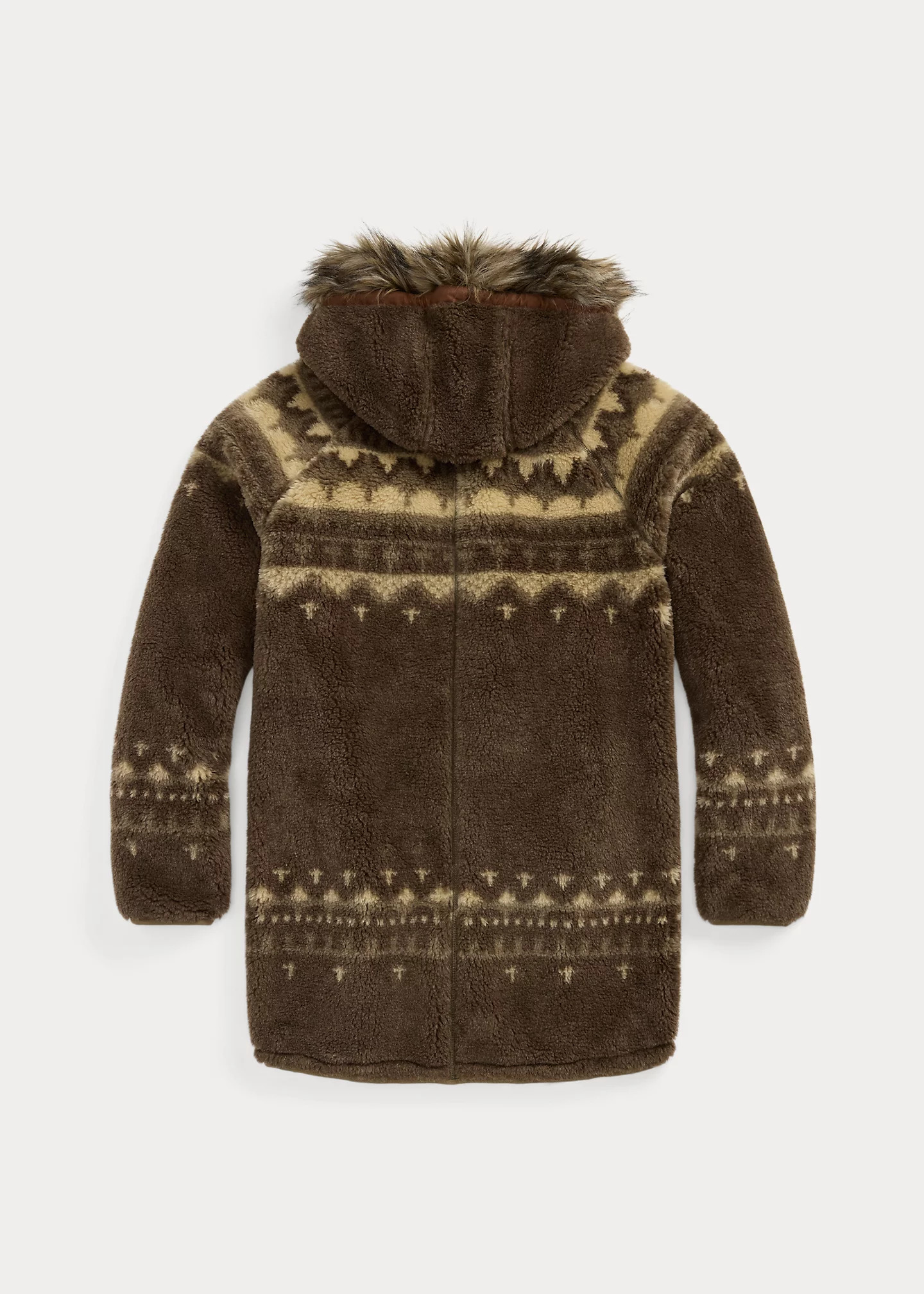 Faux-Fur-Trim Fleece Jacket - 2