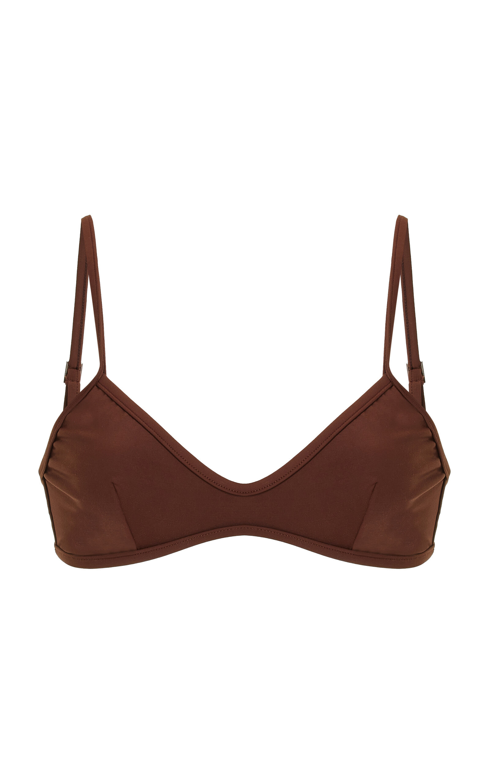 Pipping Triangle Bikini Top brown - 1