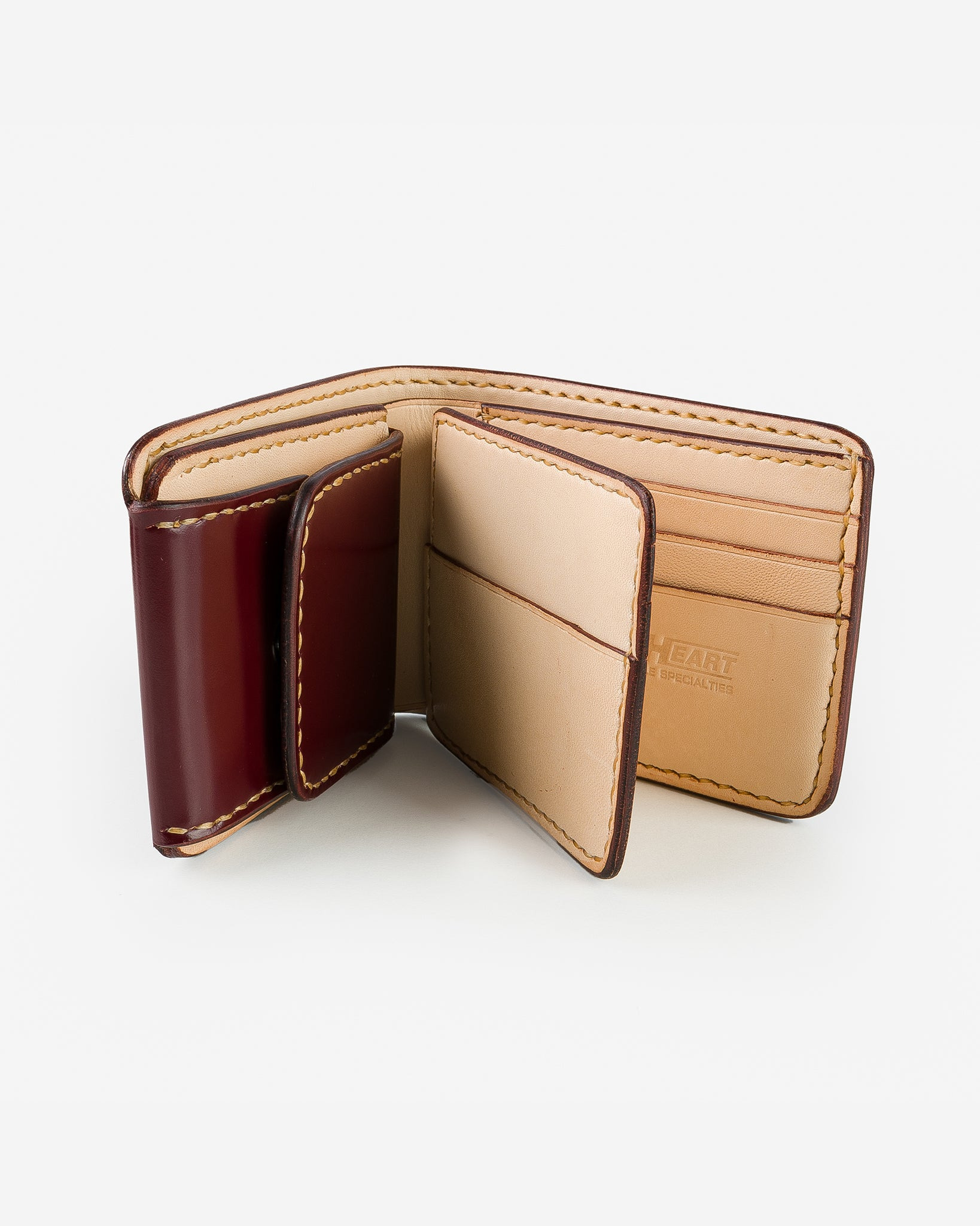 IHG-01-OXB Small Shell Cordovan Wallet - Oxblood - 2