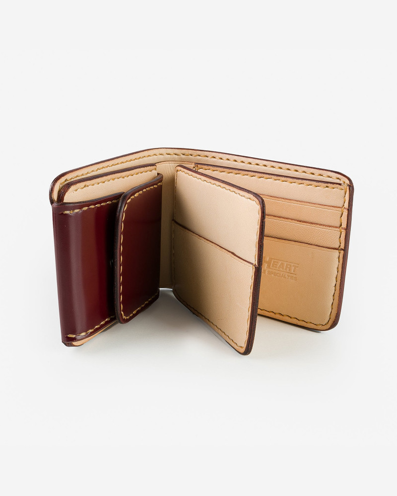 Iron Heart SMALL SHELL CORDOVAN WALLET - OXBLOOD outlook