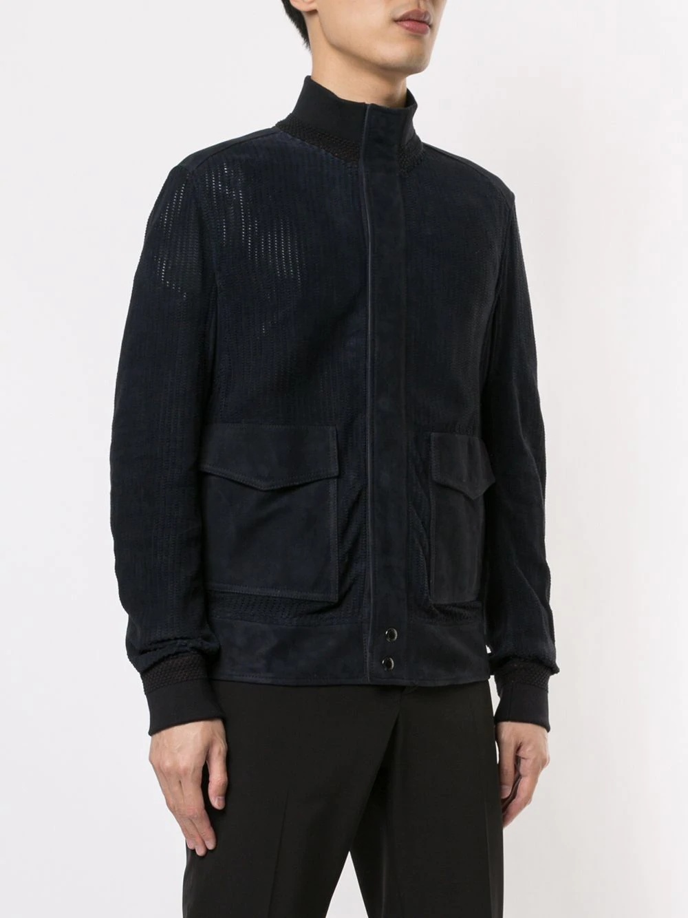 perforated detail blouson - 3