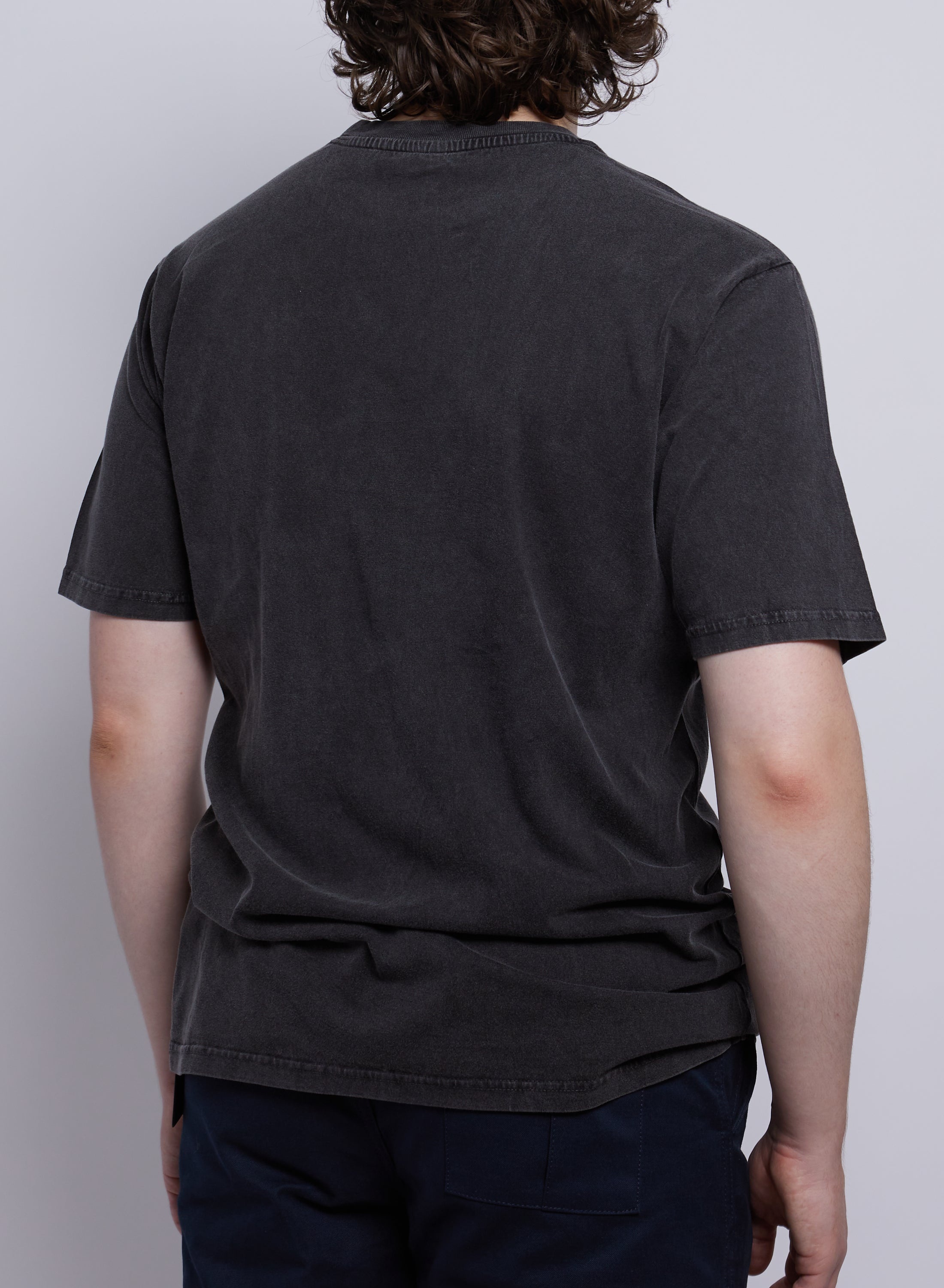 Classic Relaxed Fit Tee in Stone Wash Black - 4