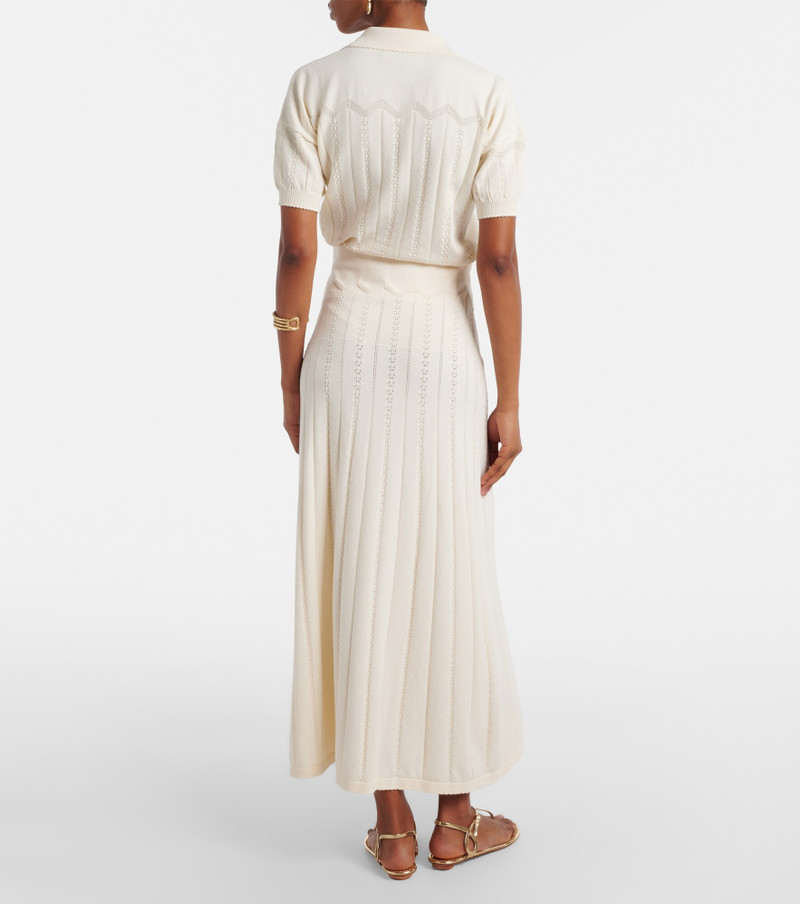 Mieralla pointelle cotton-blend maxi skirt 3
