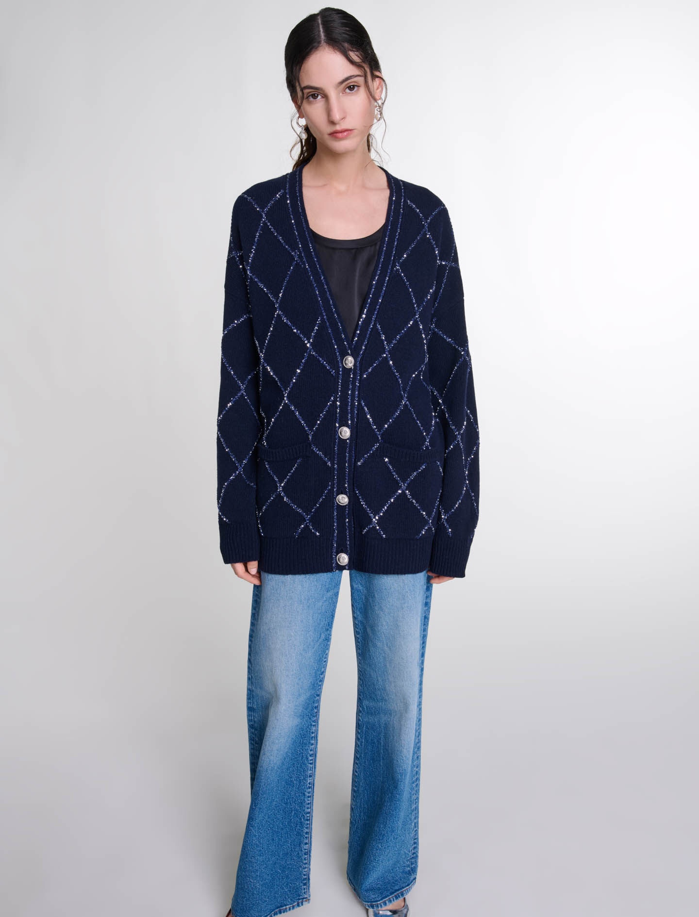 Longline wool cardigan - 5