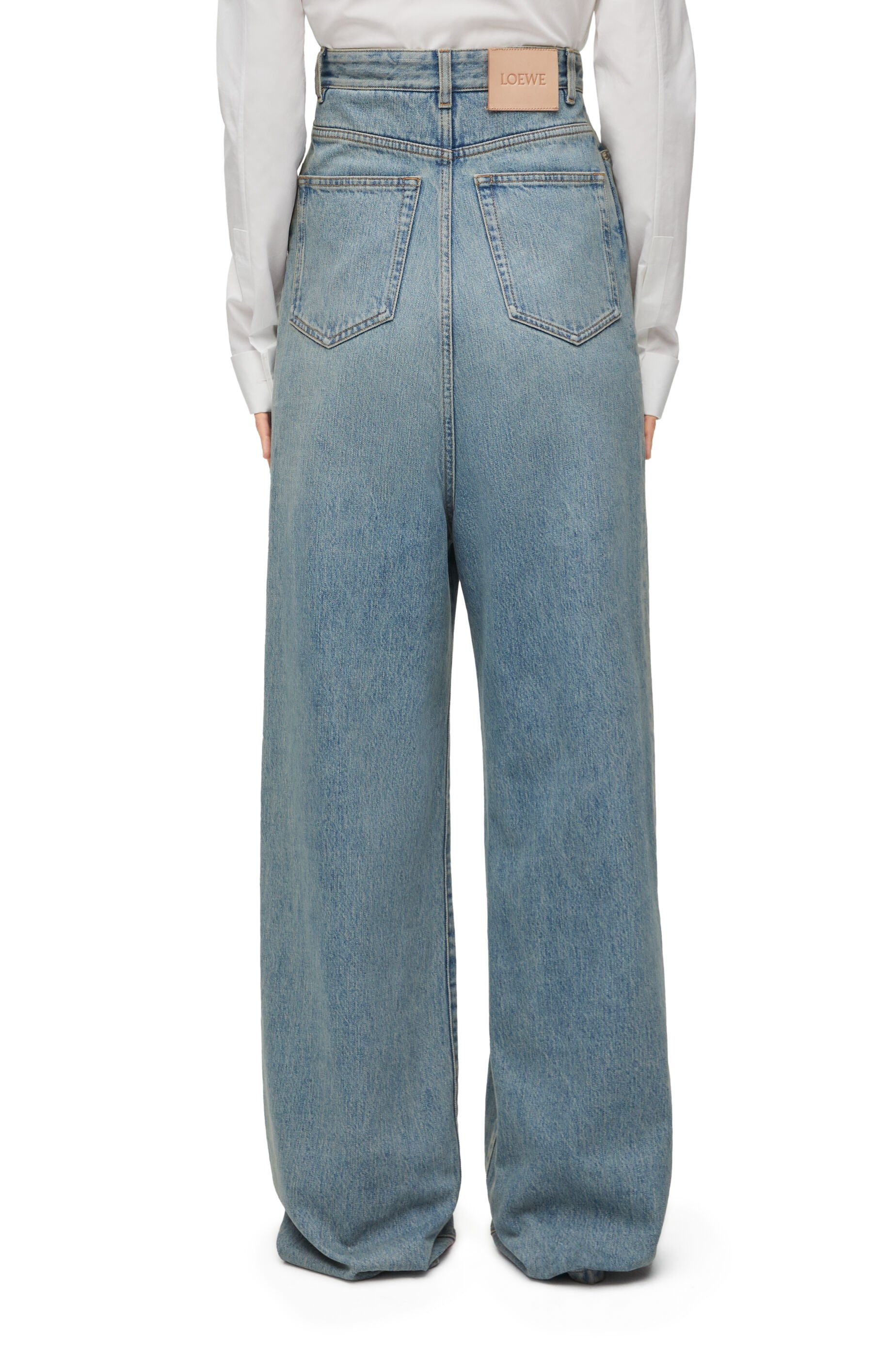 Bustier high waisted jeans in denim - 4