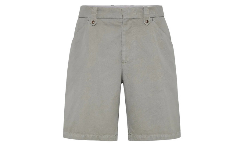 Gabardine-Weave Bermuda Shorts "Grey" BRUN1142 1