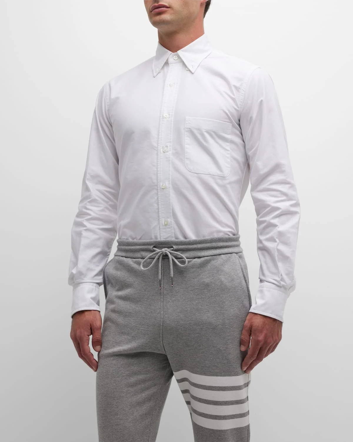 Men's Classic Sport Shirt w/ Stripes - 1