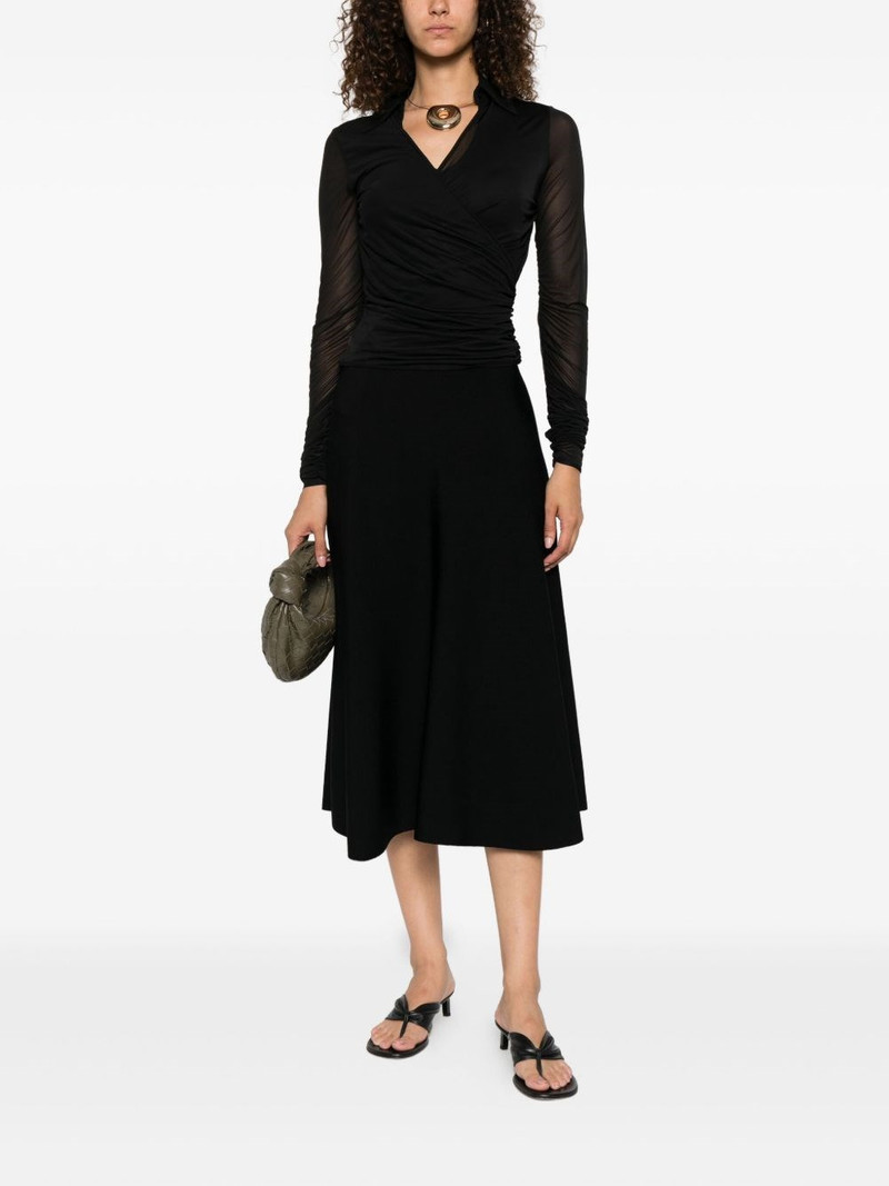 Max Mara Jersey and tulle top outlook