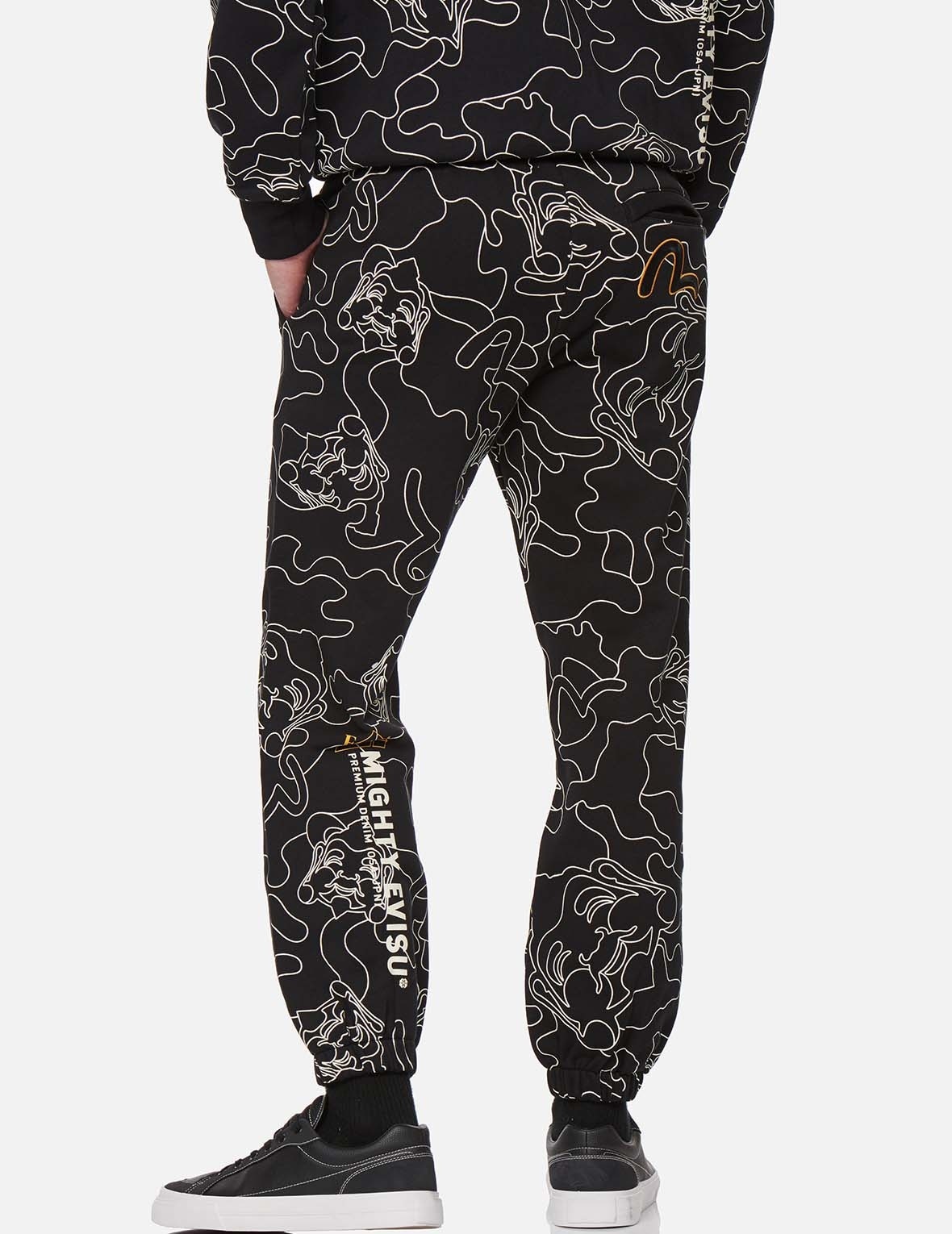 ALLOVER LINEAR CAMOUFLAGE PRINT SWEATPANTS - 3