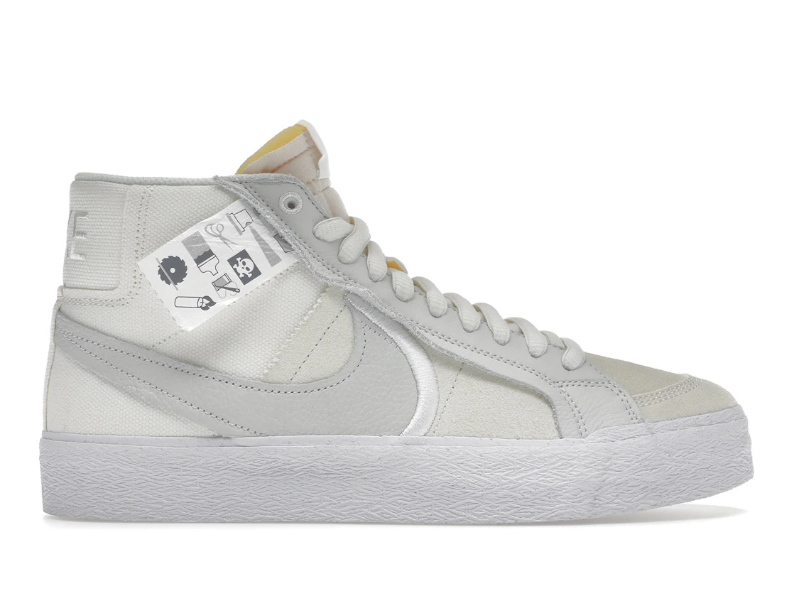 Nike SB Blazer Mid Warning Label Summit White - 1