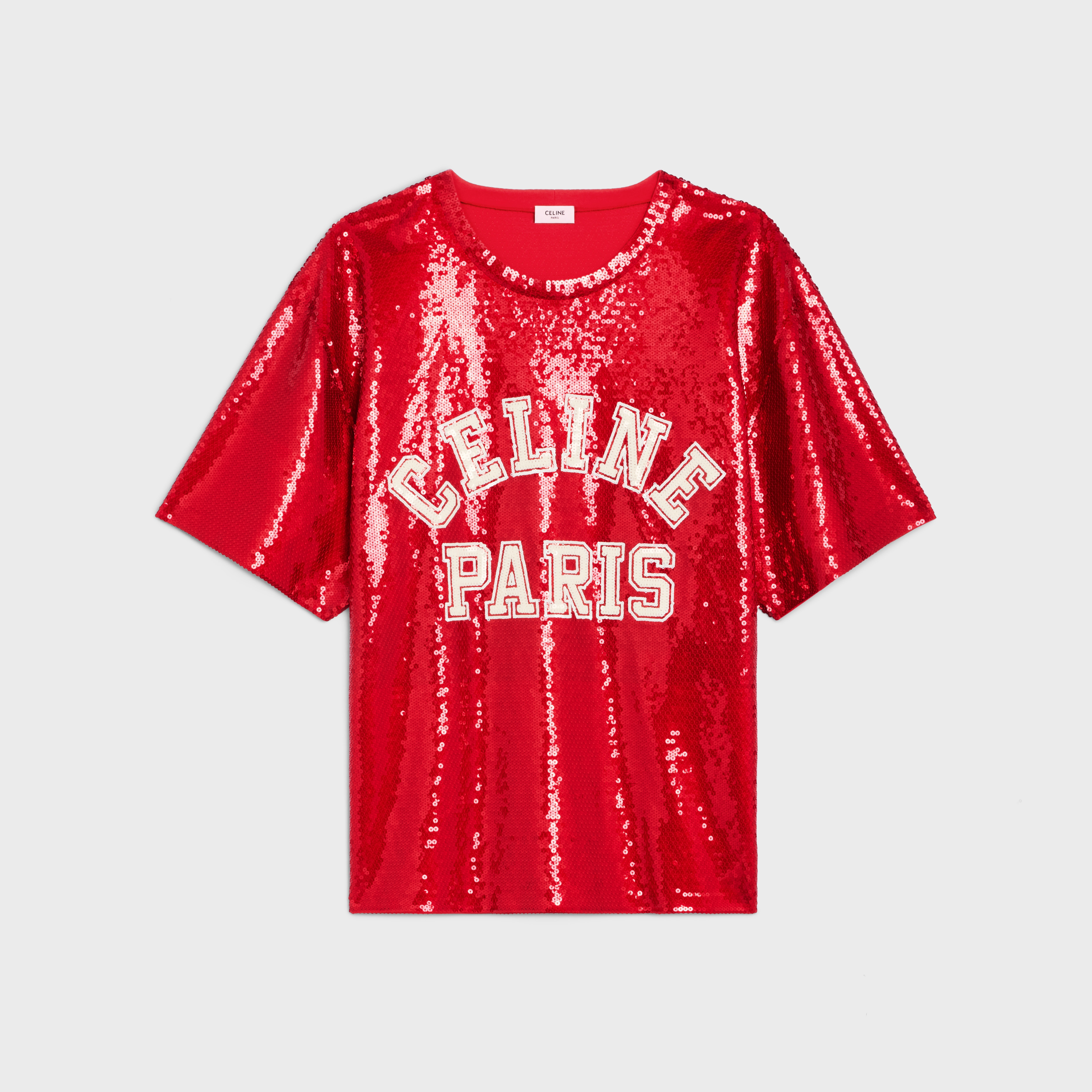 Embroidered Celine T-shirt in Cotton jersey - 1