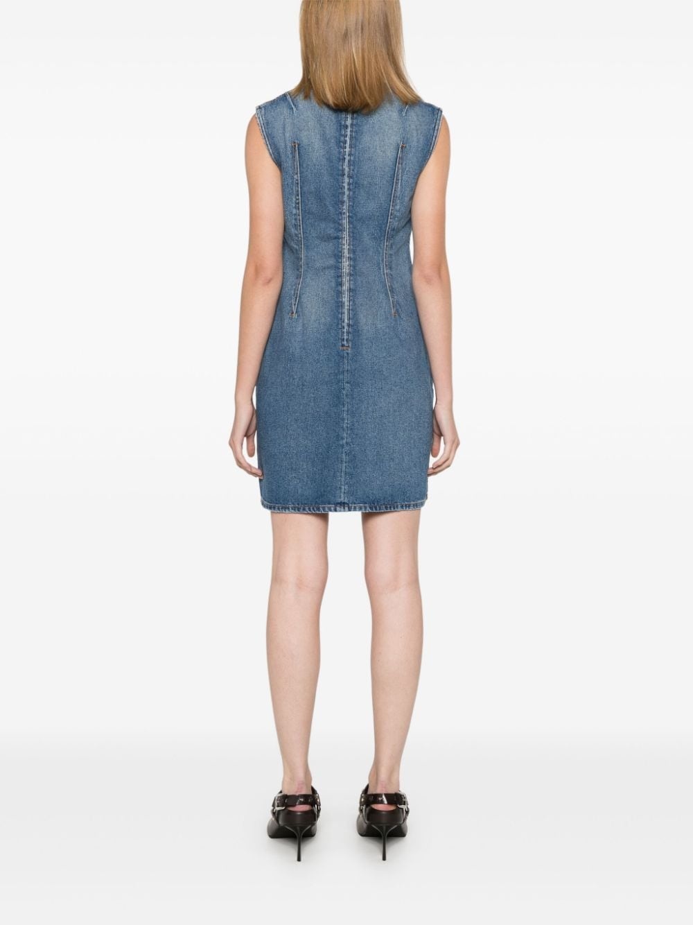 denim mini dress - 4