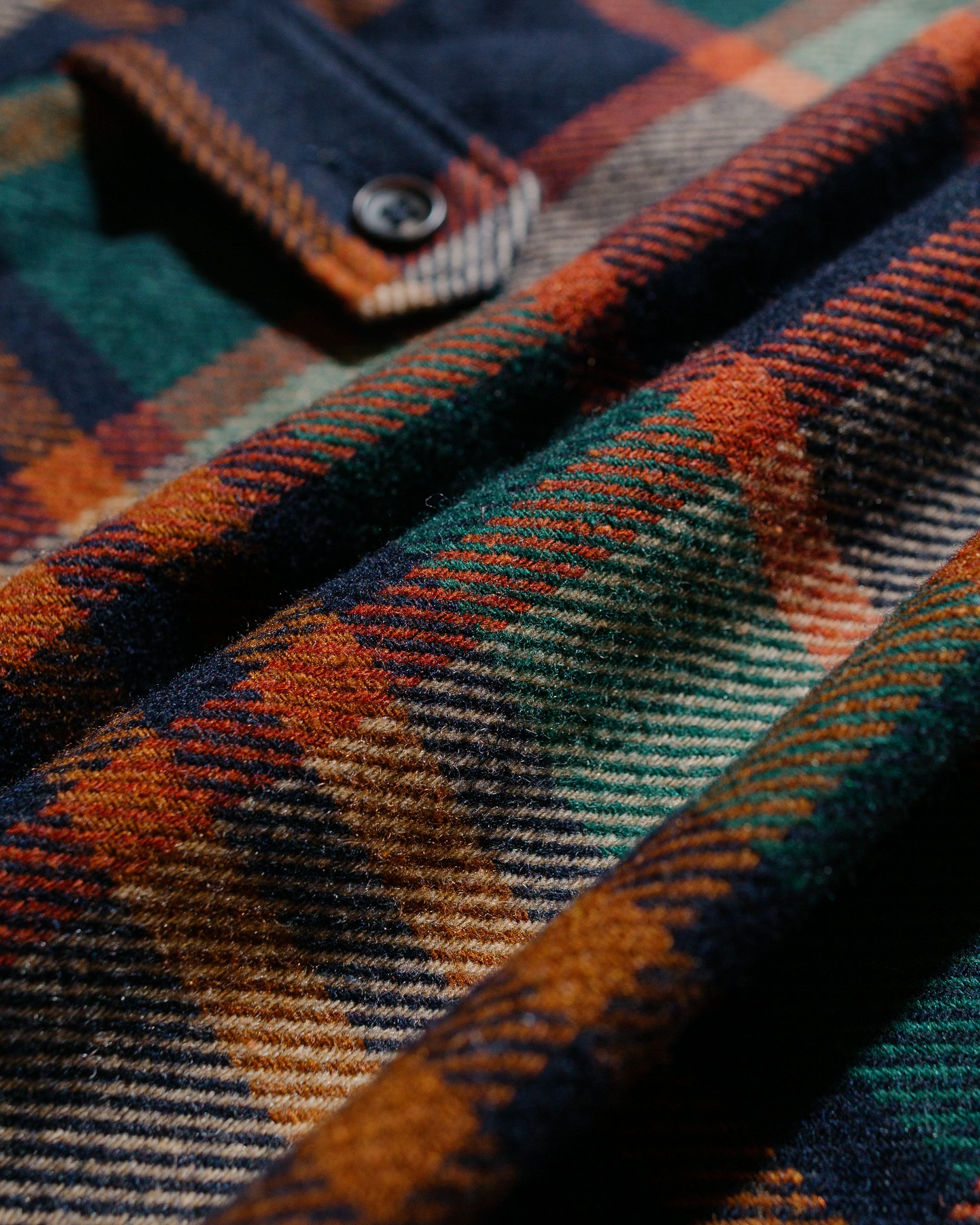 Loiter Jacket Navy/Brown Heavy Wool Plaid - 6