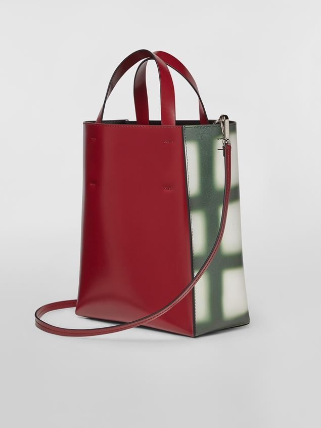 MUSEO BAG IN CHECK DESIGN SAFFIANO CALFSKIN WITH EXTERNAL POCKET - 3