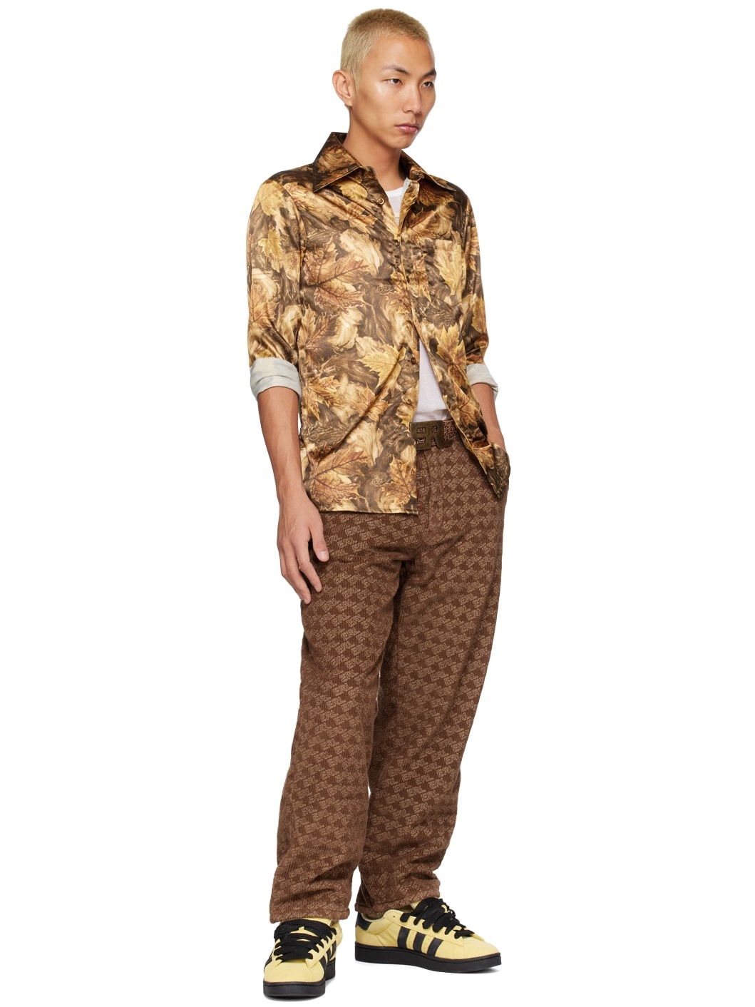 Brown Printed Shirt - 5