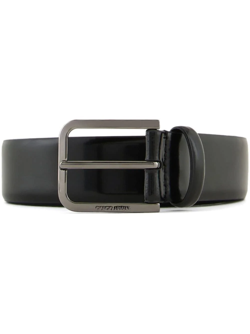 polished leather belt - 1