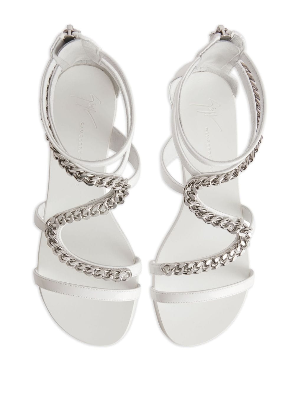Samantha chain-link leather sandals - 4