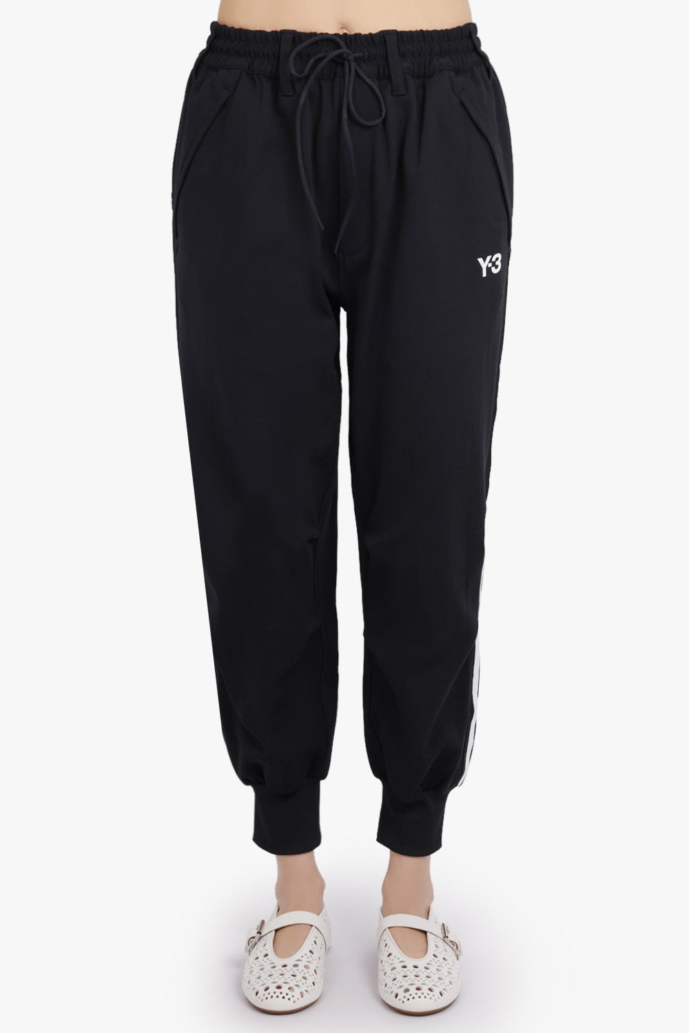 3 STRIPES CUFFED TRACK PANT | BLACK/WHITE - 3